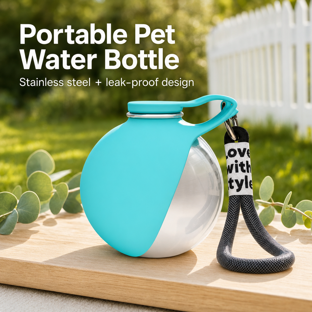 2-in-1 Portable Pet Water Bottle & Bowl