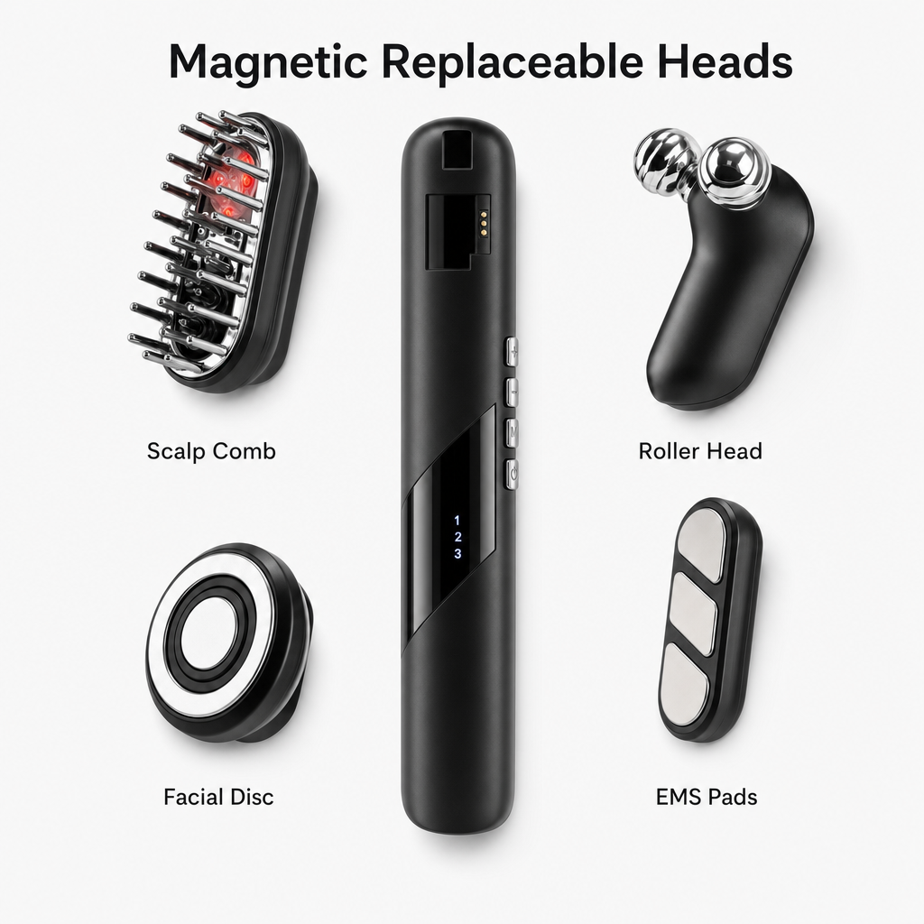 4-in-1 Red Light Scalp & Skin Massager
