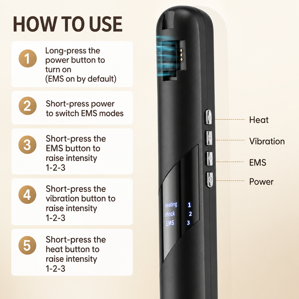 4-in-1 Red Light Scalp & Skin Massager